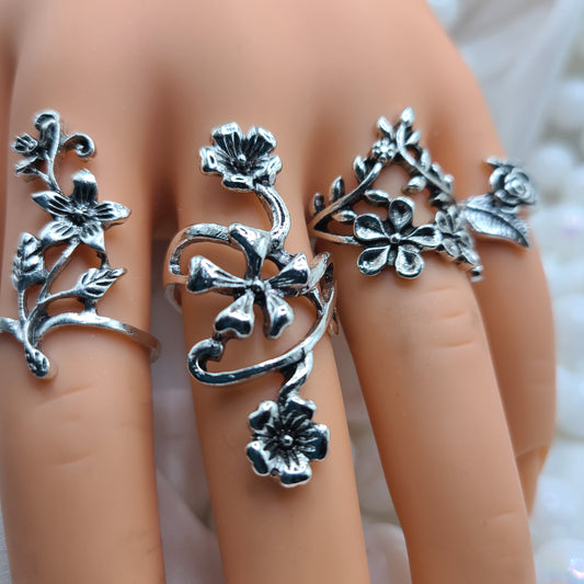 Boho rings.  5 piece set