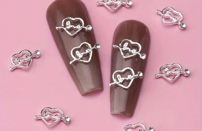 Heart nail charms